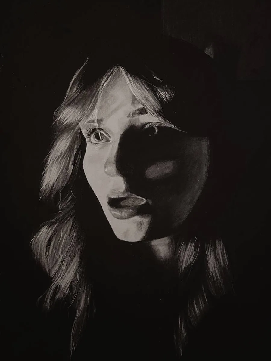 Charcoal self-portrait